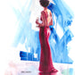 Lady in Red Watercolor